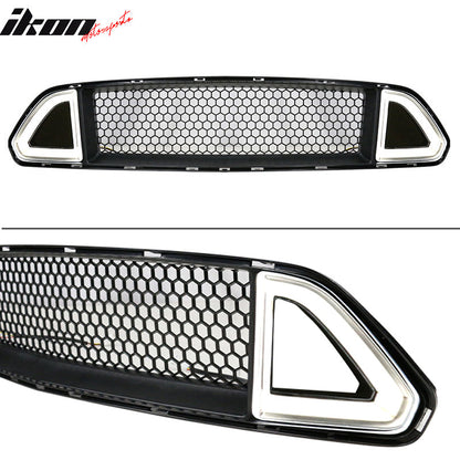 2015-2017 Ford Mustang Front Upper Grille W/White DRL Yellow Signal