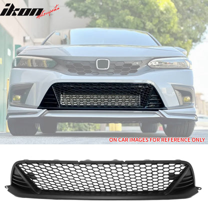 2022-2024 Honda Civic Matte Black Type R Grille LED Foglight Bezel ABS