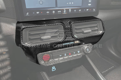 2024-Up Mustang DRY CARBON FIBER AC Outlet Panel Trim