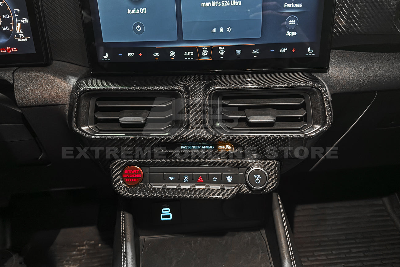 2024-Up Mustang DRY CARBON FIBER AC Outlet Panel Trim