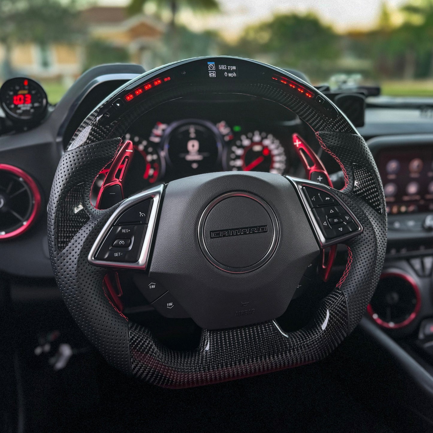 2019-24 Camaro Carbon Fiber Steering Wheel