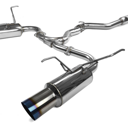 Invidia Dual N1 Cat-back Exhaust - Titanium Burnt Tips - 2022-2024 Subaru WRX