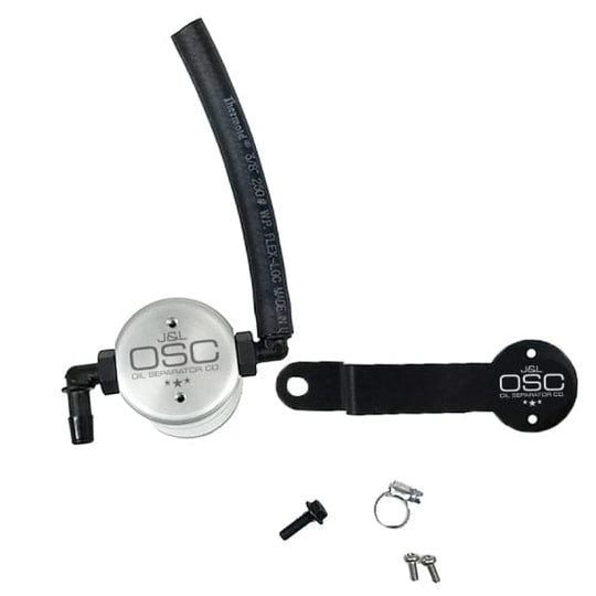 J&L 17-19 Honda Civic Type R Passenger Side Oil Separator 3.0 - Clear Anodized (t3100P-C)