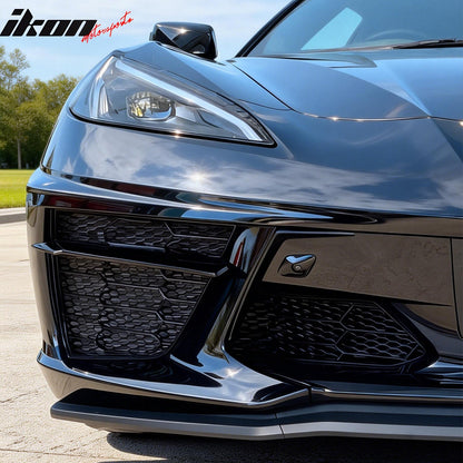 2020-2025 Chevy Corvette Stingray Z51 Front Bumper Lower Grilles ABS