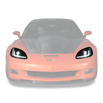 2005-13 Corvette C6 l C7 Style Projector LED Sequential Signal Turn Headlights