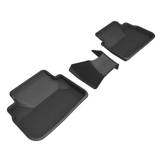 3D MAXpider Custom Fit Kagu Floor Mats - Second Row - Black - 2022-2026 Subaru WRX