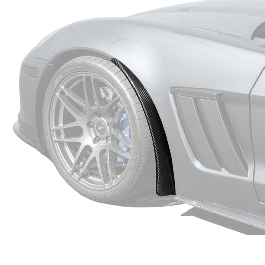 2005-13 Corvette C6 Z06 ZR1 Extended DRY CARBON FIBER Front Splash Guard Mud Flaps