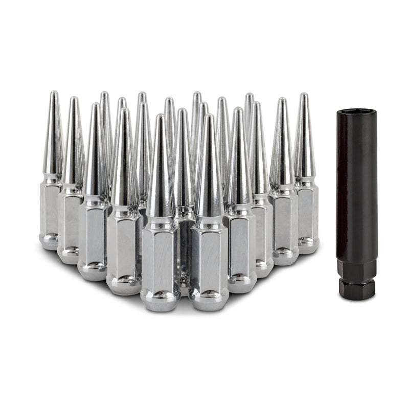Mishimoto Steel Spiked Lug Nuts M12x1.5 20pc Set - Chrome (MMLG-SP1215-20CH)