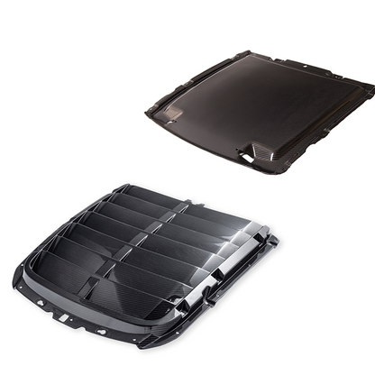 2020-23 Ford Mustang GT500 DRY Carbon Fiber Front Hood Vent & Rain Tray Cover