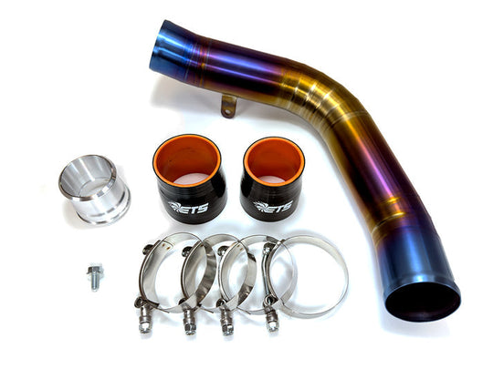 ETS Burned Titanium Top Mount Charge Pipe - 2022-2026 Subaru WRX