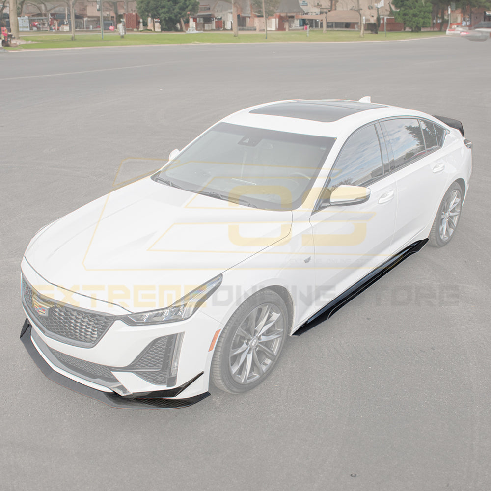 2020-24 Cadillac CT5-V Blackwing Package Style Carbon Front Lip & Side Skirts