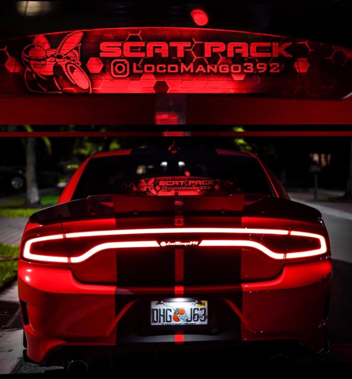WindRestrictor® 2006-Up Dodge Charger Rear Add On Glow Plate
