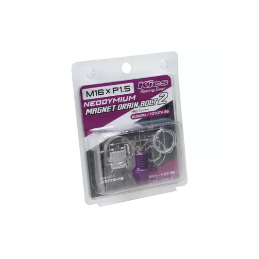 Project Kics GR86 / BRZ Purple Magnetic Drain Bolt - M16xP1.5