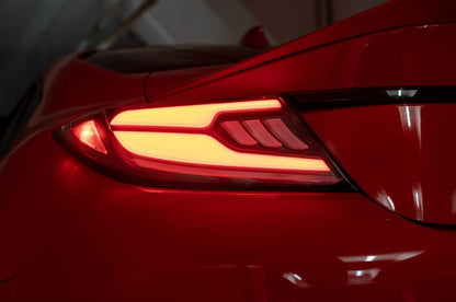OLM Raiden LED Taillights (Clear Lens/Red Bar) - 2022-2026 Toyota GR86 / Subaru BRZ