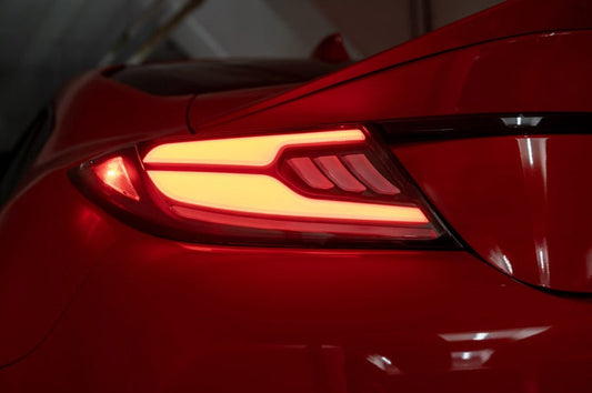 OLM Raiden LED Taillights (Clear Lens/Red Bar) - 2022-2026 Toyota GR86 / Subaru BRZ