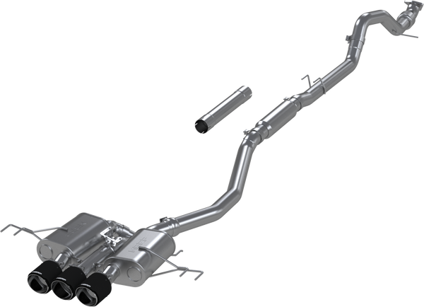 MBRP T304 Stainless Steel 3" Cat-Back - Triple Center Outlet w/ Carbon Fiber Tips - 2023-2024 Honda Civic Type R FL5