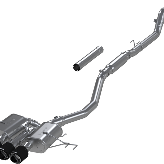 MBRP T304 Stainless Steel 3" Cat-Back - Triple Center Outlet w/ Carbon Fiber Tips - 2023-2024 Honda Civic Type R FL5