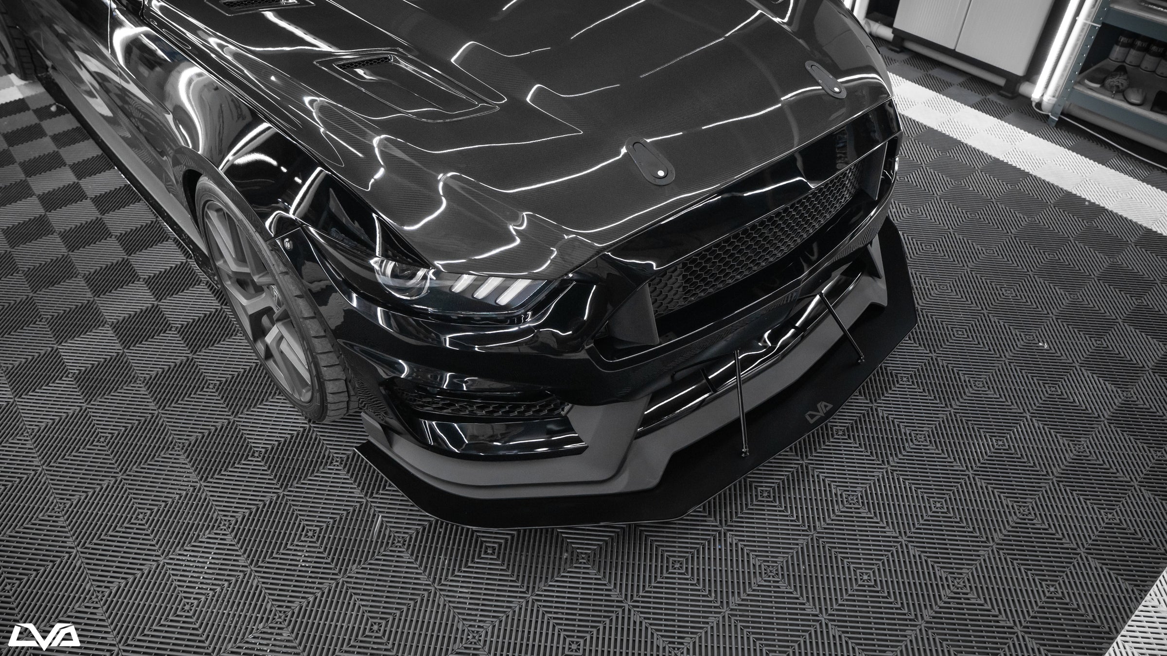 2015-2023 Ford Mustang GT350 Front Splitter V.2 (Aftermarket Bumper) - LVA