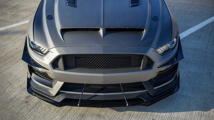 2015-2023 Ford Mustang GT350 Front Splitter V.1 (Aftermarket Bumper) - LVA