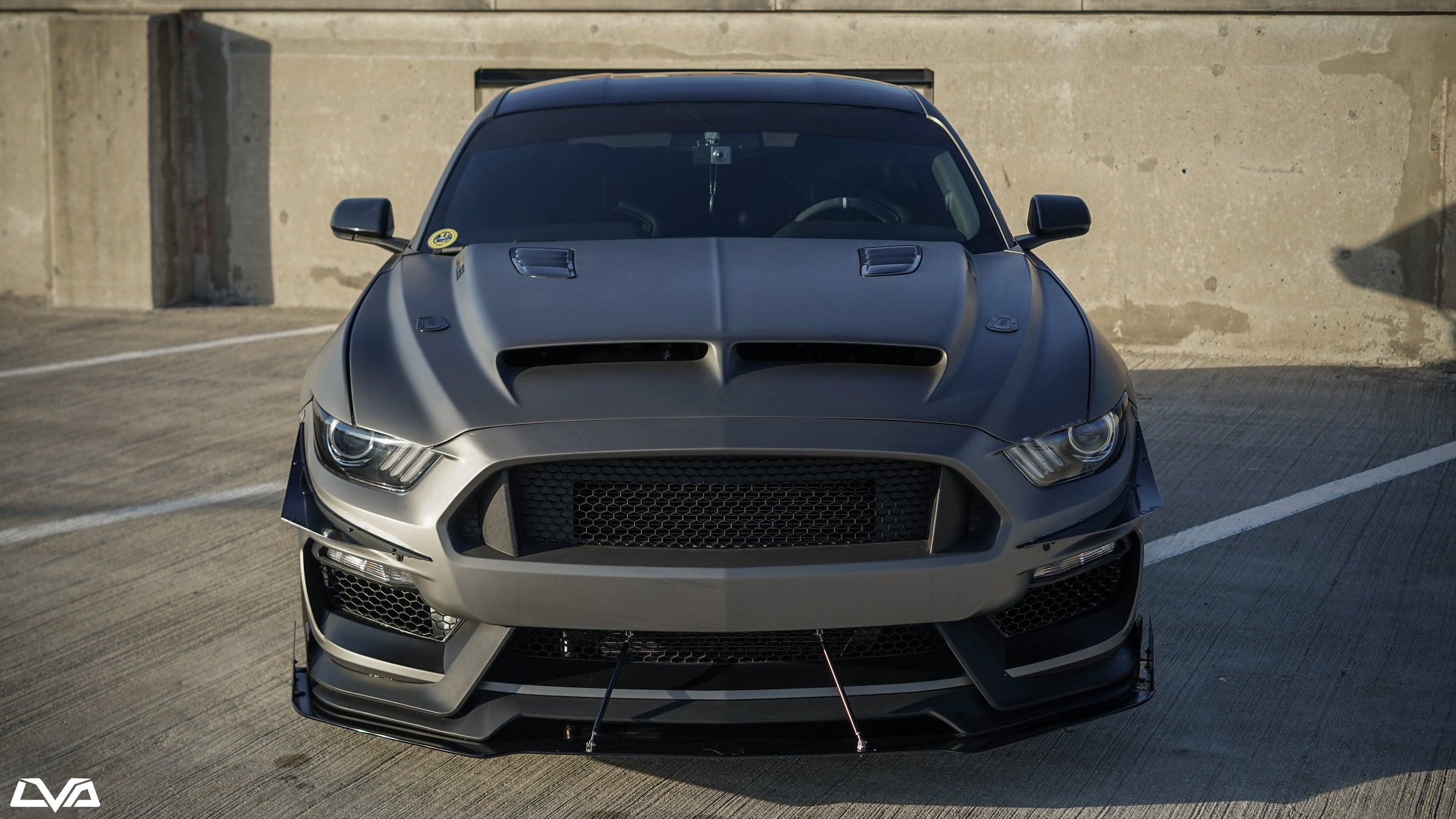 2015-2023 Ford Mustang GT350 Front Splitter V.1 (Aftermarket Bumper) - LVA