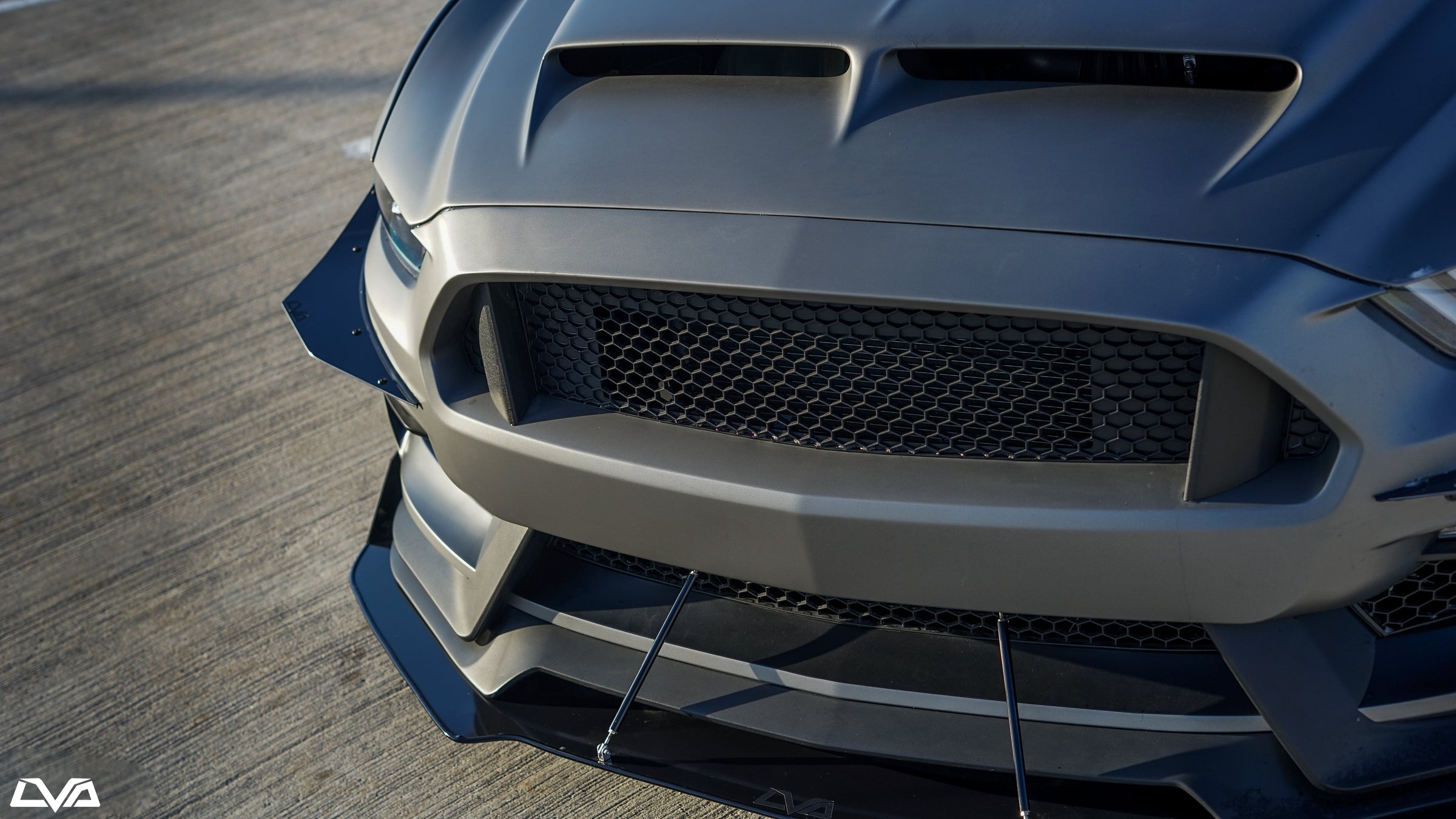 2015-2023 Ford Mustang GT350 Front Splitter V.1 (Aftermarket Bumper) - LVA