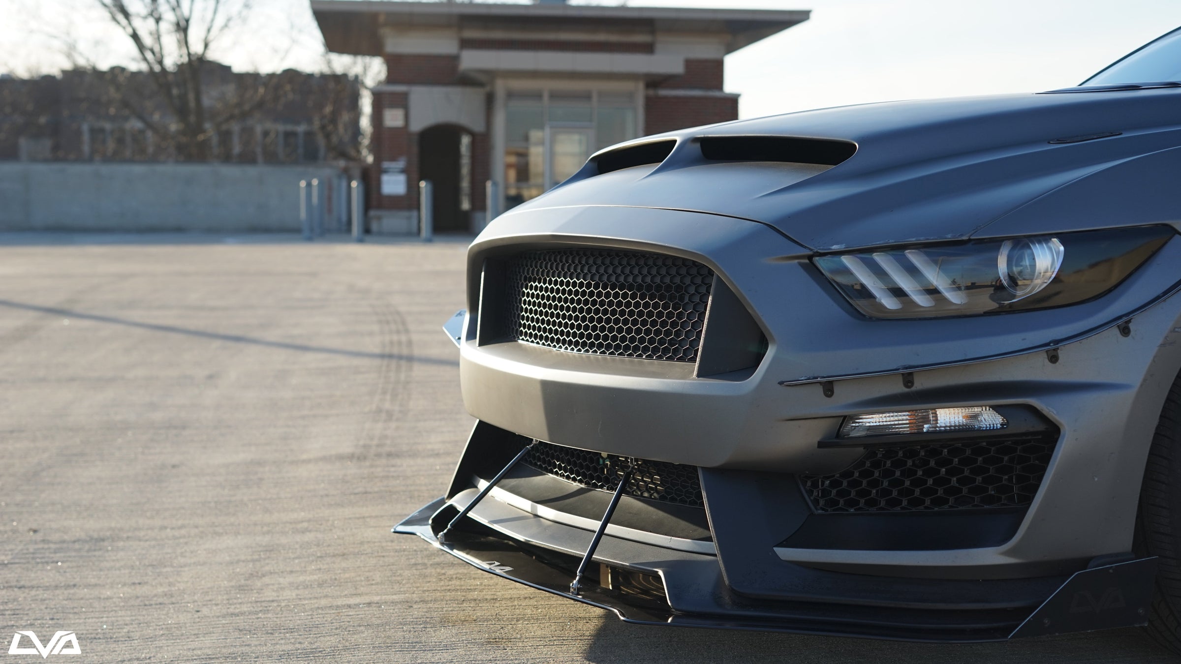 2015-2023 Ford Mustang GT350 Front Splitter V.1 (Aftermarket Bumper) - LVA