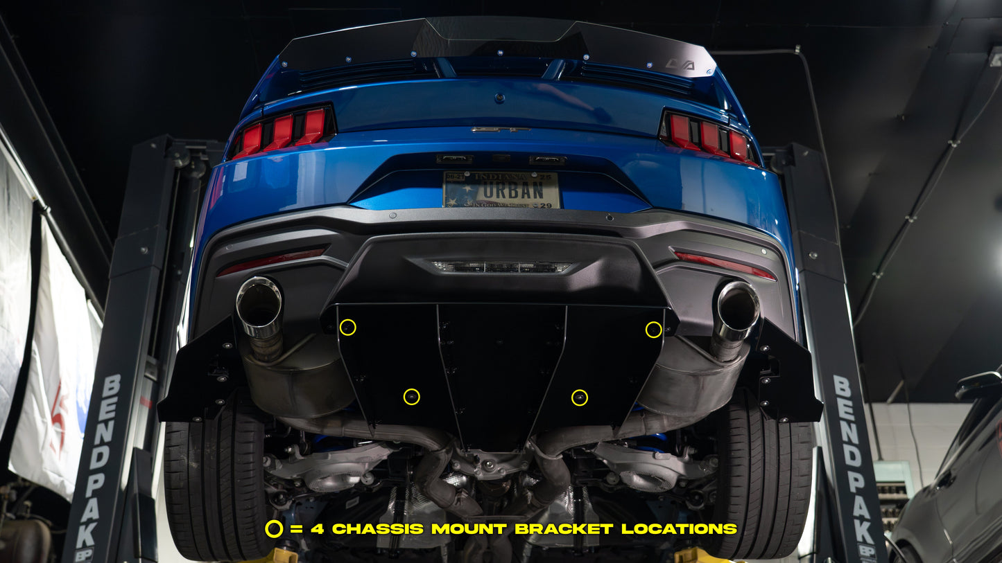 Mustang S650 Rear Diffuser - Angle 1