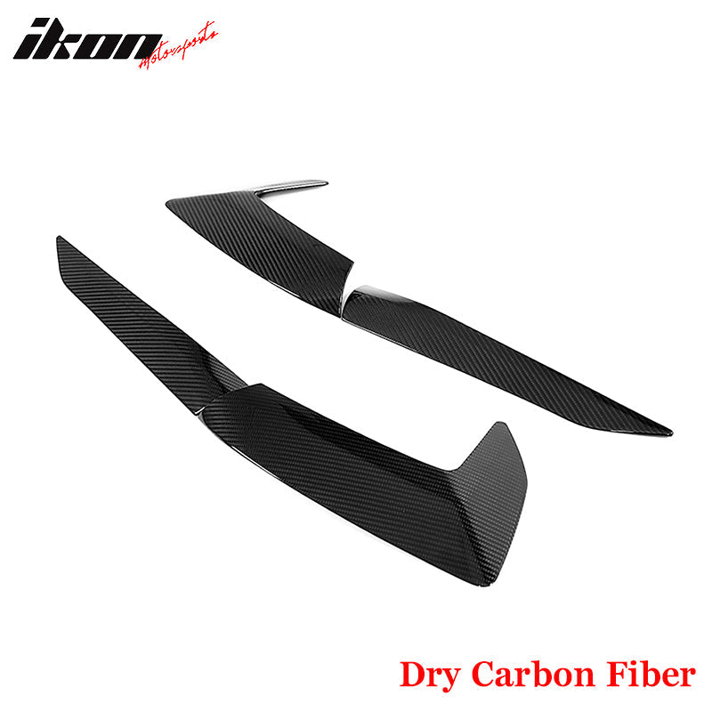 2020-2025 Chevy Corvette Gloss Black Fender Door Vent Dry Carbon Fiber