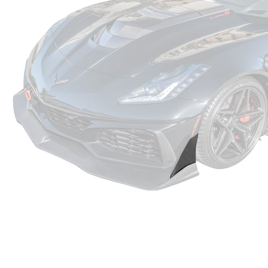 Chevrolet Corvette C7 ZR1 DRY Carbon Fiber Front Splitter Winglet Extension