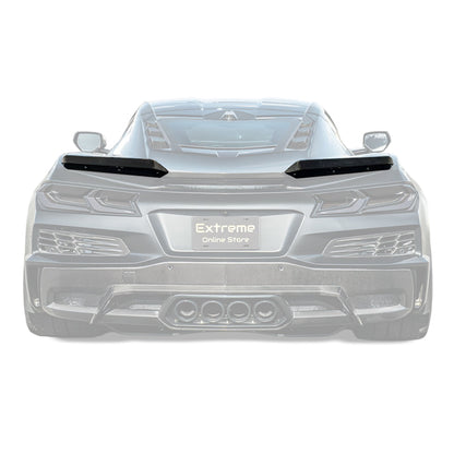 Corvette C8 Z06 DRY CARBON FIBER Wicker-bill Extension Winglets