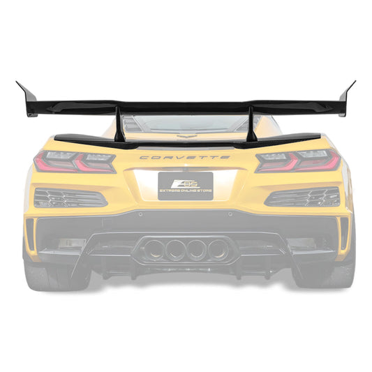 Corvette C8 ZR1 Style DRY CARBON FIBER Rear High Wing Spoiler Bracket