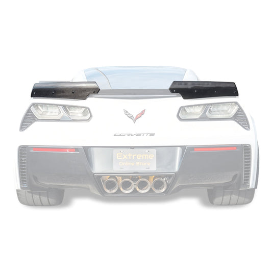 Corvette C7 DRY CARBON FIBER Rear Spoiler Side Winglets