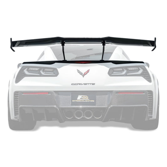Corvette C7 ZR1 ZTK Conversion Extended High Wing With Wing Riser