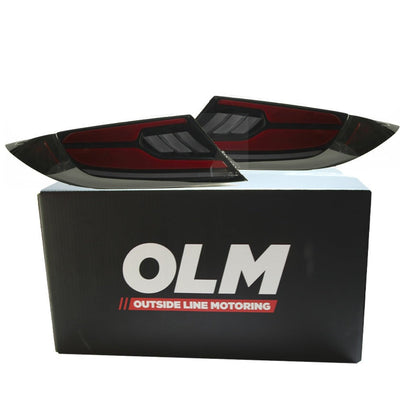 OLM Raiden LED Taillights (Smoke Lens/Red Bar) - 2022-2026 Toyota GR86 / Subaru BRZ