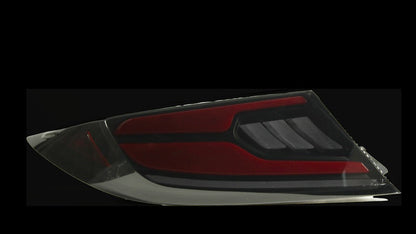 OLM Raiden LED Taillights (Smoke Lens/Red Bar) - 2022-2026 Toyota GR86 / Subaru BRZ