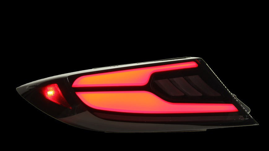 OLM Raiden LED Taillights (Smoke Lens/Red Bar) - 2022-2026 Toyota GR86 / Subaru BRZ