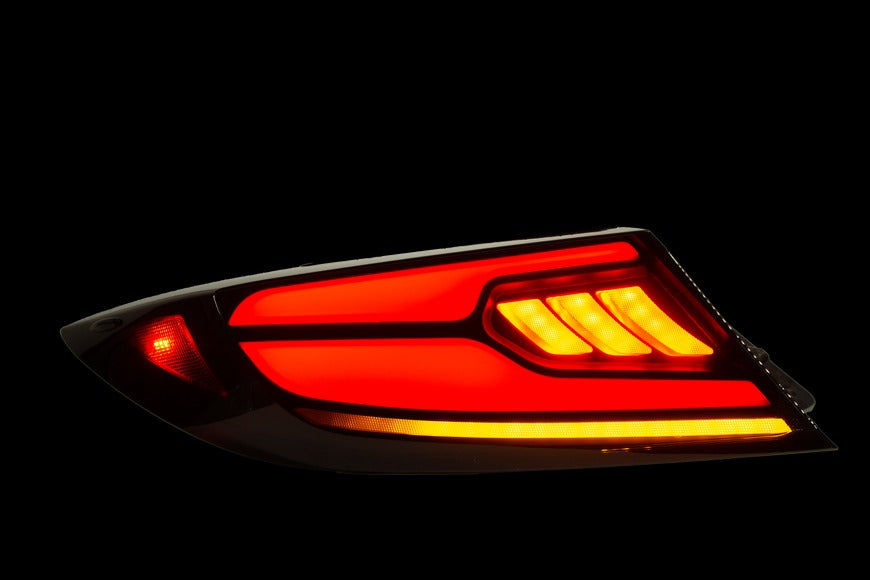OLM Raiden LED Taillights (Smoke Lens/Red Bar) - 2022-2026 Toyota GR86 / Subaru BRZ