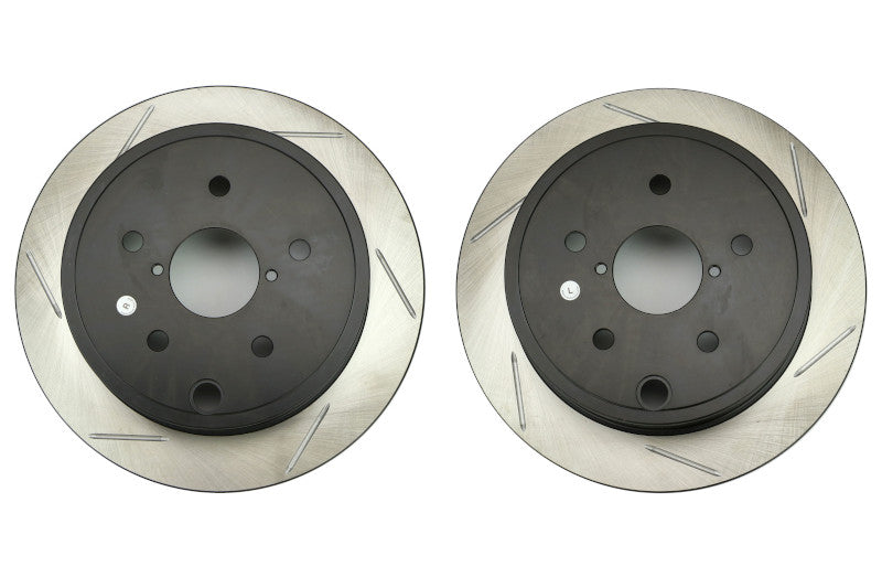 Stoptech Sport Slotted Rear Rotors Pair - 2015-2021 Subaru WRX