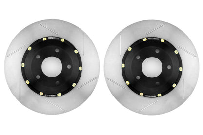 Stoptech 2-Piece Aerorotor and Hat 330x24 Slotted Pair - 2003-2009 Nissan 350Z / Infiniti G35 (w/OEM Brembo)