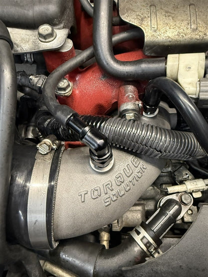 Torque Solution Cast Aluminum HD Hard Turbo Inlet (84mm / 3.3" FP Turbo Inlet) - 2002-2007 Subaru WRX / 2004-2021 STI