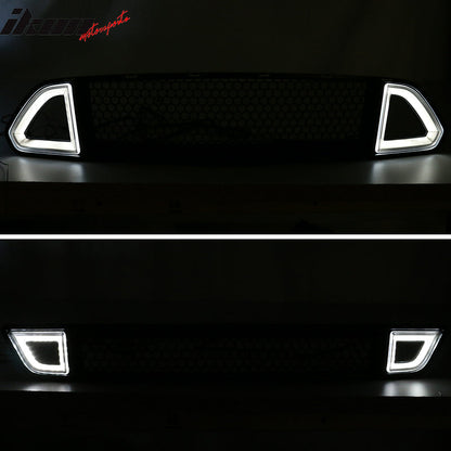 2015-2017 Ford Mustang Front Upper Mesh Grille Smoked DRL Turn Signal
