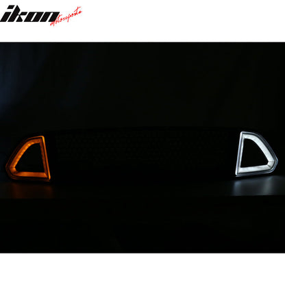 2015-2017 Ford Mustang Front Upper Mesh Grille Smoked DRL Turn Signal