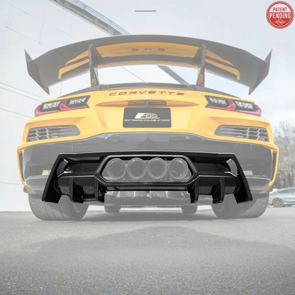 2023-Up Corvette C8 Z06 Rear Bumper Finned Diffuser