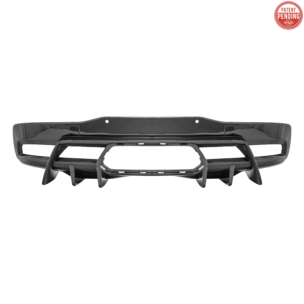 2023-Up Corvette C8 Z06 dry CARBON FIBER Rear Bumper Finned Diffuser