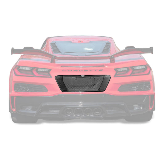 Corvette C8 Z06 DRY CARBON FIBER License Plate Backing