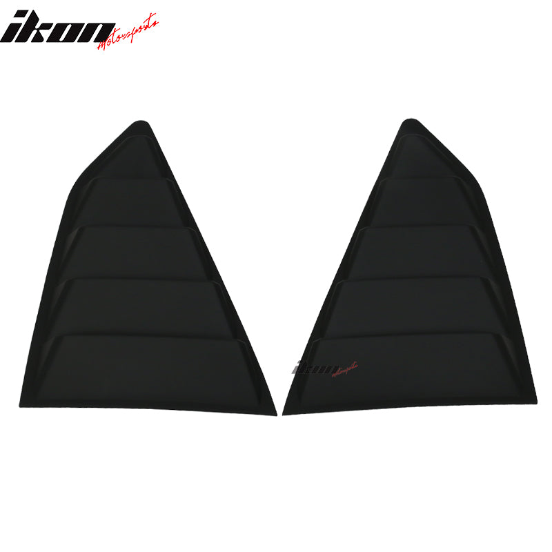 2016-2024 Chevy Camaro Black Rear Side Window Louver Trunk Spoiler ABS