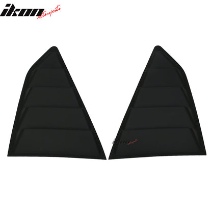 2016-2024 Chevy Camaro Black Rear Side Window Louver Trunk Spoiler ABS