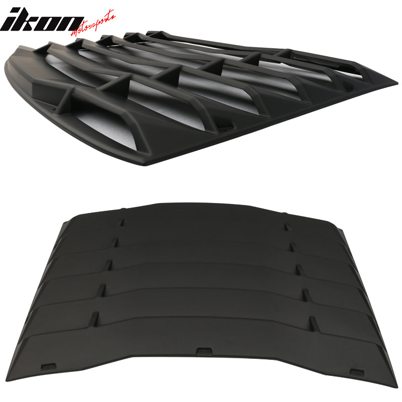 2016-2024 Chevy Camaro Black Rear Side Window Louver Trunk Spoiler ABS