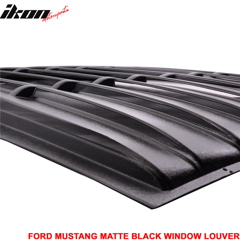 Fits 10-14 Ford Mustang Rear Window Louver Matte + Trunk Spoiler