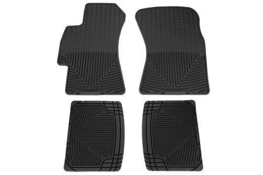 Weathertech Rubber Floor Mats Black Front and Rear - 2005-2009 Subaru Legacy GT / Outback